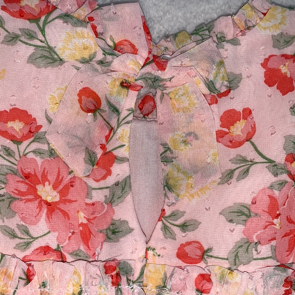 NWT Christian Siriano 4T Floral Pink Ruffle Dress - Picture 9 of 12